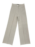 Beige Wide-leg Tailored Pants