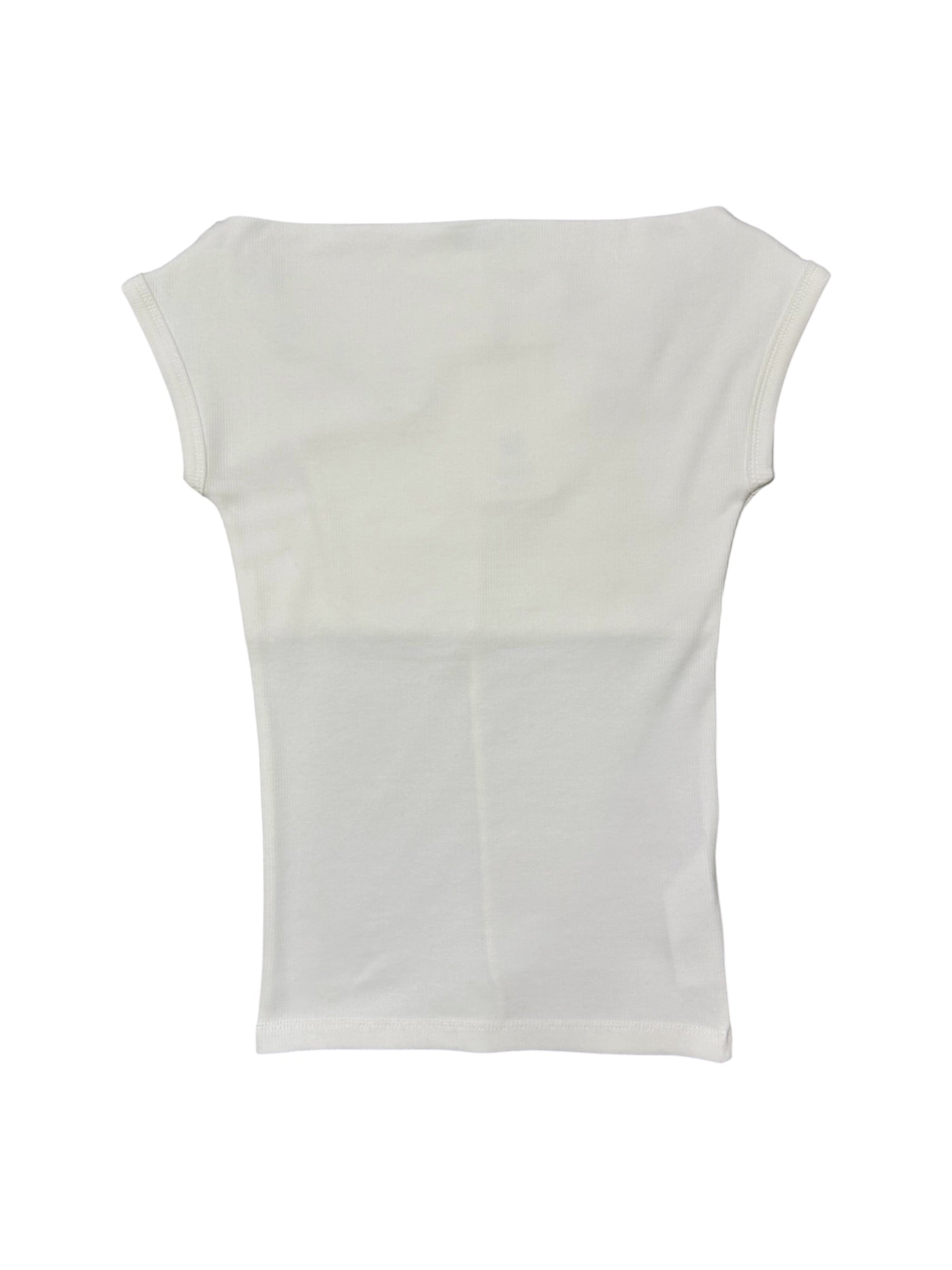 off shoulder ribbed top